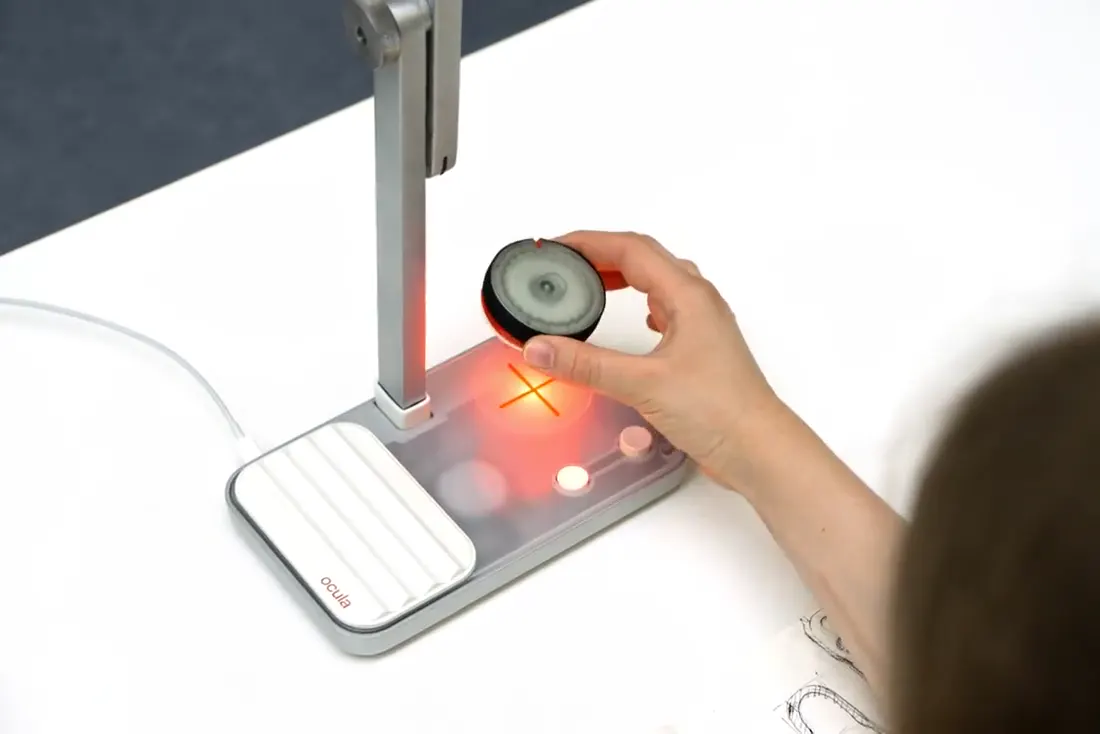 OCULA desk tool on a work table